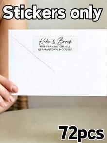 18/36/72/108pcs, Personalized Return Address Labels - Eucalyptus Alphabet Custom Address Labels, Personalized Envelope Return Stickers, White Labels, Party Decorations For Gatherings And Celebrations, Custom Return Address Labels, Custom Information, Self-Adhesive Address Labels, Address Labels, Valentine's Day Address Labels, Couple Gift Labels, Gift Labels, Easter Address - Multicolor - View 10