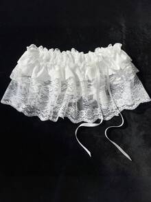 1件装女士蕾丝臀裙蕾丝下摆衬里裙摆可叠穿吊带迷你裙 - 多款式 - 查看 11