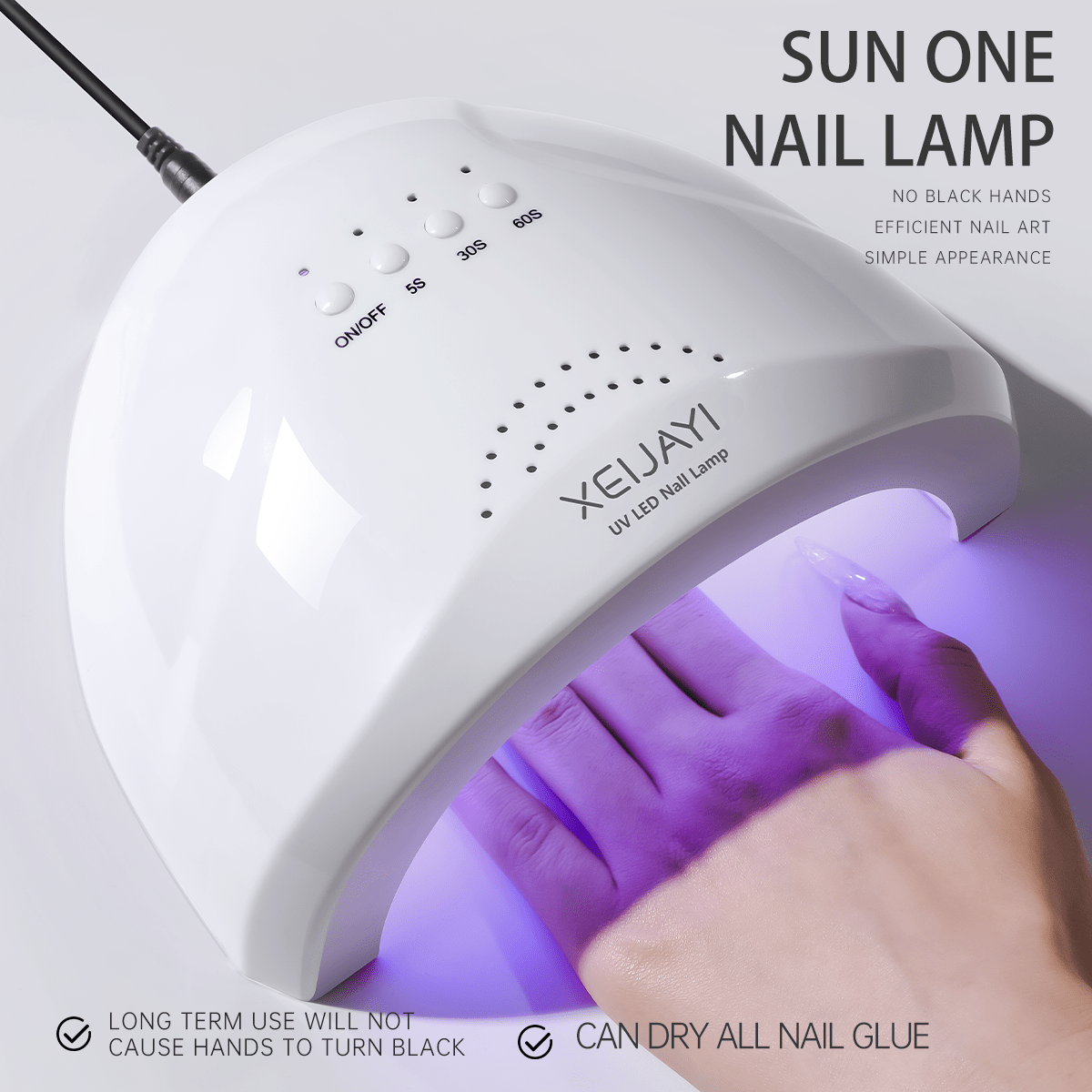 1PC [USB Plug] Nail Lamp Nail Dryer, Nail Lamp Machine Dual Light Source UV Nail Lamp, For Women And Girls Nail Art DIY Use