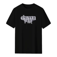 After Hours Til Dawn Fm Music Album Men's And Women's Short Sleeved T-Shirts Cotton Sweatshirts Pullover Hip Hop Rock Top Singer They Weeknds Short Sleeved Top Men's Summer New Collection 2026 - Black - View 2