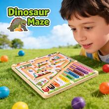 Dinosaur Maze Toy, Magnetic Colorful Numeric Maze Board With Counting Beads, Montessori Early Education Puzzle For Children 3+ Years Old, Fine Motor Skills Development Toy, Ideal Birthday Gift For Boys And Girls - Multicolor - View 10