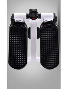 Mini escaladora para hogar, máquina de escalar ejercitadora doméstica, con banda de resistencia desmontable, equipo de escalada de bajo impacto - Blanco y Negro - Ver 7