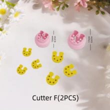 2Pcs St. Patrick's Day Clay Cutters – Pastel Pink Clover & Lip Shapes, Boho Craft Essentials For DIY Earrings, Handmade Jewelry & Spring Gifts - Pink - View 9