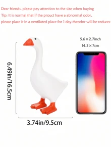 Uroczy magnetyczny brelok z gęsią, dekoracyjna żywiczna rzeźba gęsi i kaczki na biurko, stojak na narzędzia, dekoracja sypialni, prezent na parapetówkę. - 1PC - Zobacz 9