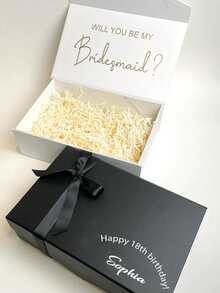 Hộp quà từ tính có thể tùy chỉnh 1 chiếc, có thể cá nhân hóa với tên và văn bản, 3 lựa chọn màu sắc, thích hợp cho Giáng sinh, ngày lễ, tiệc tùng, món quà độc đáo dành cho người yêu, bạn trai, bạn gái, bạn bè, tuyệt vời cho Giáng sinh, Ngày Valentine, sinh nhật, kỷ niệm, với họa tiết in, hộp quà tiệc tùng đẹp mắt - Nhiều màu - Xem 7