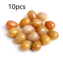 5/10/20 件天然宝石蛋形石套装 – 黑色、绿色东陵玉、黄色翡翠、蓝点、乳白色迷你水晶 – 疗愈、便携宝石和冥想礼品 - 彩色 - 查看 15