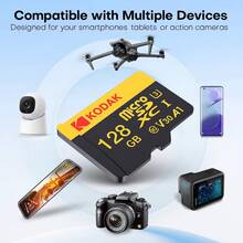Kodak 16GB 32GB 64GB 128GB 256GB MicroSD Card, Class 10 Micro SD Card, 4K, With SD Adapter And Card Reader For Computer - Black - View 7