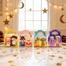 24pcs Festival Children's Cartoon Character Festival Gift Boxes, Festival Gift Boxes For Festivals, Suitable For Festival Party, Gift Boxes, Souvenirs And Festival Children's Cookie & Candy Packaging - Multicolor - View 4