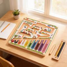 Dinosaur Maze Toy, Magnetic Colorful Numeric Maze Board With Counting Beads, Montessori Early Education Puzzle For Children 3+ Years Old, Fine Motor Skills Development Toy, Ideal Birthday Gift For Boys And Girls - Multicolor - View 9