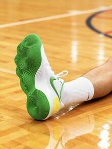 Nike Hyperdunk 2017 百搭舒適 抓地 低筒 籃球鞋 男款 白綠色 - 白綠色 - 查看 8