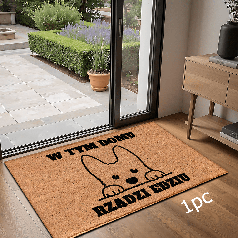 1pc Cute Pet Pattern Printed Rug, Faux Wool Mat - Highly Absorbent, Easy To Clean, Suitable For Home Decor, Farmhouse, Entryway, Indoor, Room, Kitchen, Dining Room, Small Office/Home Office, Sink, Laundry Room, Doormat, Kitchen Mat, Anti-Slip Mat - Multicolor - View 14
