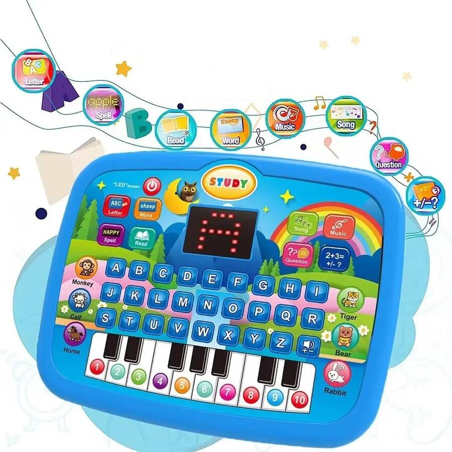 1 Piece Interactive Learning Tablet For Toddlers, With Letter, Number, Music, Word, And Early Learning Math Games, A Fun Educational Tool For Young Learners, Number Kids, Game Tablet