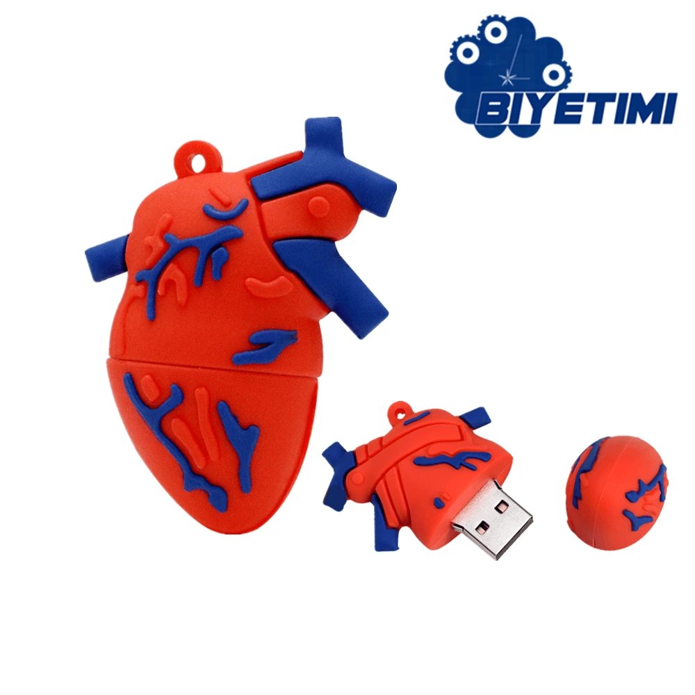 Biyetimi 128GB USB Flash Drive With Bowknot Pattern, 64GB 2.0 Cartoon USB Flash Drive 32GB, 64GB USB Flash Drive Gift For Girls - Burgundy - View 1