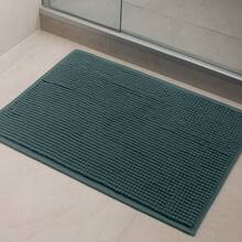 Non-Slip Bath Mat 40 X 60 Super Absorbent Soft Noodle Ball Various Colors - Dark Green - View 2