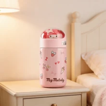 名创优品三丽鸥旋律可爱卡通不锈钢真空保温水瓶，280毫升/9.47盎司，时尚个性化水瓶礼品 - 粉色 - 查看 5