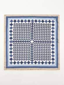 1pc Simple Printed 70cm Square Scarf, New Spring Bandana For Women, Versatile Waist Belt, Headband, Headwrap, Fashion Neckerchief - Multicolor - View 2