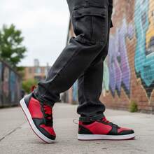 Men's Comfortable Sneakers For Everyday Wear And Urban Style - Red - View 2