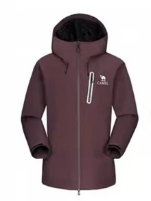 CAMEL CROWN Lightweight Windproof Waterproof Women's Outdoor Jacket (Single Layer), Suitable For Hiking & Sports - Crimson Brown - View 3