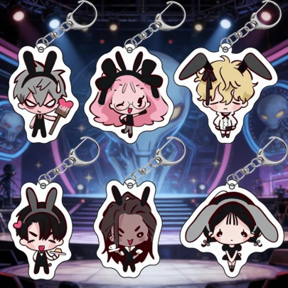 1个2026新款不规则亚克力双面钥匙扣，动漫周边精致挂件，史迪奇玩具，旅行玩具，课堂减压玩具，迷你小物，洗澡玩具，圣诞文具，压力球，生日礼物，圣诞礼物，万圣节礼物，完美礼物，纪念品