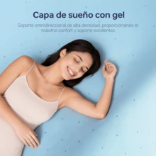 DreamFit Colchón Soporte Ortopedico Híbrido,Colchon Matrimonial│Queen Size│King Size En Caja,Premium Espuma de Alta Densidad Memory Foam Con Gel,Sensación nube Lujo y confort,Tecnología Antimovimiento,Absorción y Transpiración,Hipoalergénico,Antiácaros,Colchones Resortes - Negro - Ver 10