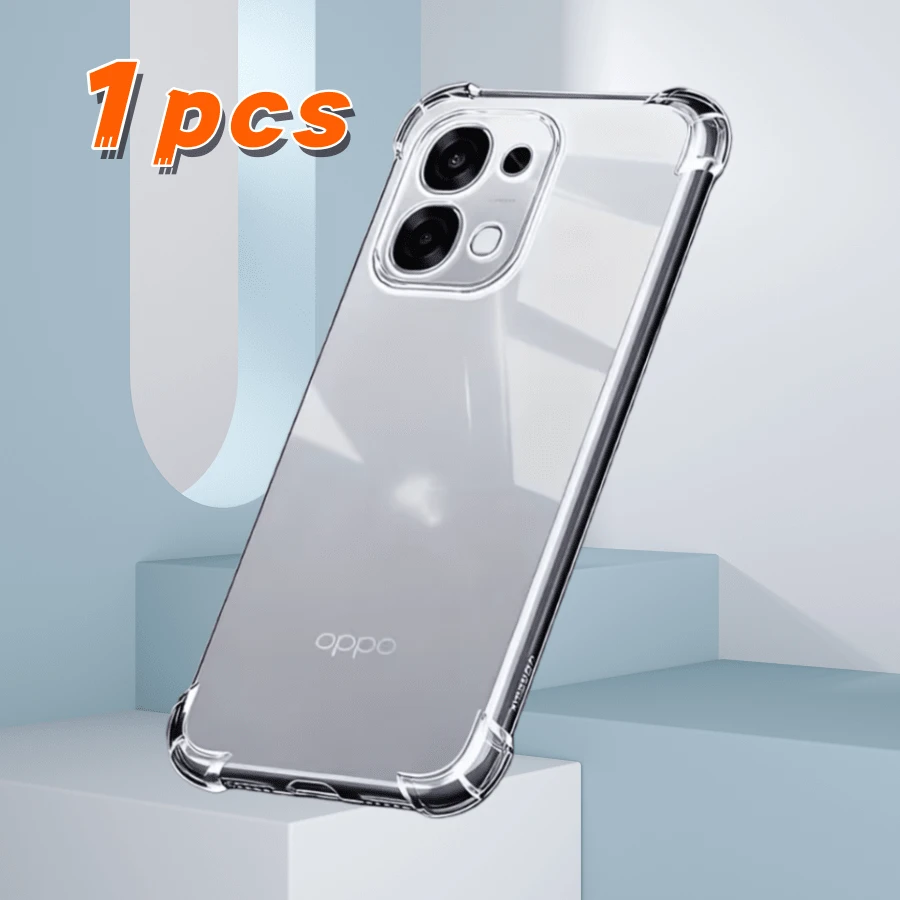 1 Piece Phone Case Cover Designed As A Transparent TPU Protective Case - Clear - View 1