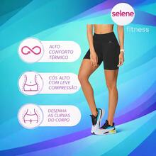 SELENE Bermuda Shorts Seamless Selene Ribbed Sport Women's Gym Fitness Basic Original - 藍色 - 查看 2