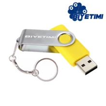 BIYETIMI 64GB/128GB 高速 USB 闪存盘 8GB/32GB 2.0 USB 存储卡 USB 礼品，适用于电脑、汽车、电视 - 黃色 - 查看 3