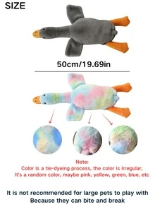 1pc Soft Plush Little Duck Doll, White/Gray/Brown, Suitable For Cats & To Play, Helps Small & Medium Pets Relieve Energy, Not Recommended For Large Pets (May Be Chewed) - Multicolor - View 10