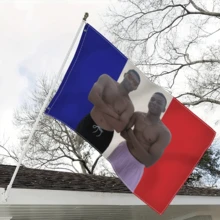 Football Star Kylian French Mbappe Flag Wall Hanging Banner USA Flag 3X5 Ft Funny Banner Polyester With Brass Grommets,Funny Flag Decorations,Flag For Room, Dorm, Outdoor - Pink - View 8