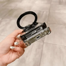 奢华防震粉色保护手机壳 - 全新磁吸支架，兼容 16、15、14、13、12、11 Pro Max，晶莹剔透，防震防摔 - 磁吸式手机壳 - 适用于多种型号 - 粉色 - 查看 10