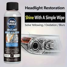 10.14盎司车灯除黄增亮抛光剂 | 汽车大灯氧化和模糊修复套装 - 增亮、提高透明度、防止开裂 - 家用汽车大灯修复和保养套装 - TAE-004 - 查看 7