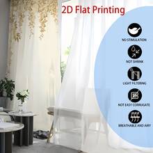 2pcs Spring Sheer Curtains, Elegant Floral Patterns, Home Decor Window Screens - Pole Pocket Sheer Curtains, Suitable For Living Rooms, Bedrooms, Kitchens Or Dining Rooms, All Season Use - Multicolor - View 8