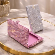 Premium Rhinestone Aluminum Business Card Holder, Luxury Anti-Crush Professional Card Case, Elegant Sparkling Design, Unisex Metal Card Organizer, Compact & Portable, Ideal For Business Gifts, Holidays And Everyday Use - Multicolor - View 13