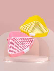 1pc Large Capacity Non Stick Poop Triangle Toilet Small Pet Mini Pot Dragon Cat Rabbit Poop Small Pet Dedicated Toilet Non Jamming Toilet Urine Triangle Toilet Small Pet Mini Urine Pot Cat Rabbit Small Pet Supplies - Multicolor - View 6