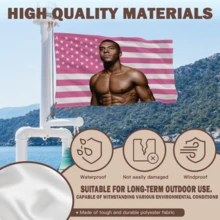 Football Star Kylian French Mbappe Flag Wall Hanging Banner USA Flag 3X5 Ft Funny Banner Polyester With Brass Grommets,Funny Flag Decorations,Flag For Room, Dorm, Outdoor - Pink - View 3