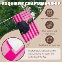 Football Star Kylian French Mbappe Flag Wall Hanging Banner USA Flag 3X5 Ft Funny Banner Polyester With Brass Grommets,Funny Flag Decorations,Flag For Room, Dorm, Outdoor - Pink - View 4