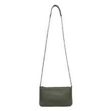 USEVITTAL Vittal Annelise Women's Clutch Bag In Genuine Leather, Black And Caramel, With Chain Strap. - 橄欖綠 - 查看 1