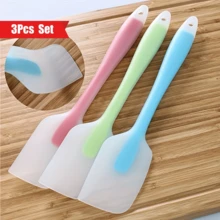 Bộ dụng cụ làm bánh đa năng 3 món/2 món/1 món, thìa silicon chịu nhiệt cao - Chống dính, chịu nhiệt, thiết kế tiện dụng, thích hợp cho mứt, kem, làm bánh và trộn - Lý tưởng cho việc làm bánh trong nhà bếp. - Nhiều màu - Xem 2