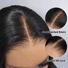 200% Density Brazilian Straight Human Hair Wigs, 13x6 13x4 5x5 Full Lace Front Wigs With Pre-Plucked Hairline & Baby Hair, 8-34 Inches - Natural & Black - View 7
