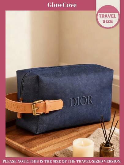 Christian Dior 材质化妆包，休闲便携化妆包，牛仔蓝洗漱包