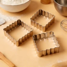 New Cookie Cutter Set, Stainless Steel Holiday Baking Molds, Suitable For Party DIY Cookies And Desserts, Home And Commercial Kitchen Tools, Can Cut Soft Candies, Cheese, Fruits - Silver - View 8