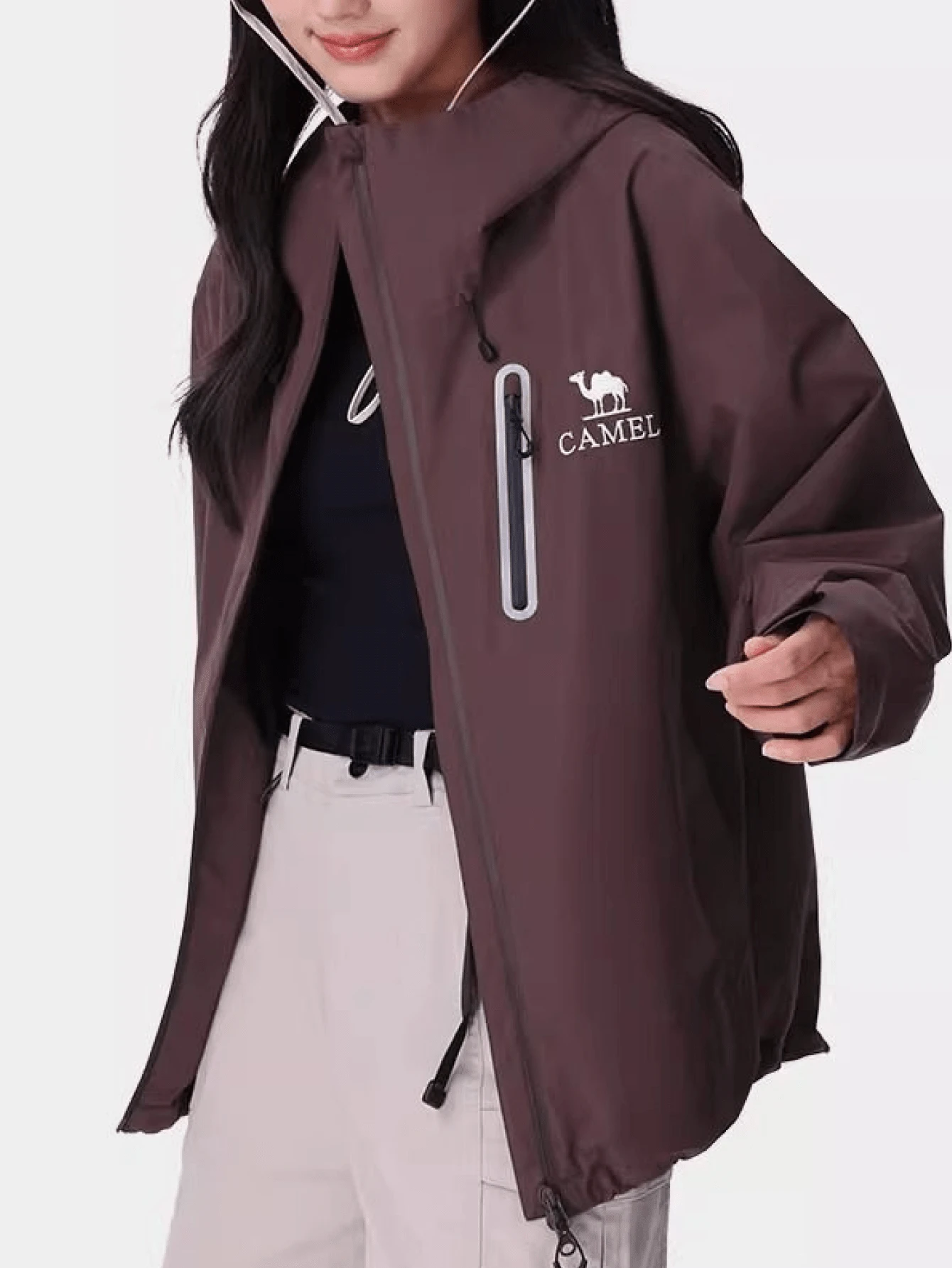 CAMEL CROWN Lightweight Windproof Waterproof Women's Outdoor Jacket (Single Layer), Suitable For Hiking & Sports - Crimson Brown - View 1