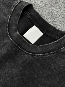 Super Value Hot  Washed T-Shirt Albedo Overlord Vintage Tee – Washed Oversize Anime Graphic T-Shirt Limited Edition For Anime Fans. Suitable As A Gift For Fans SD0081 - màu đen - Xem 2