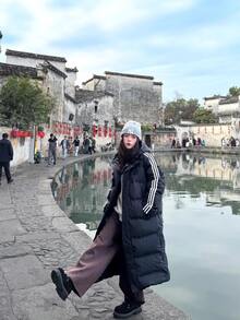 Adidas Originals PUFFER Warm Windproof Zipper Long Sleeve Down Jacket For Men, Black - Black - View 6