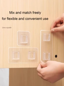 Plastic Power Strip Holder With Self-Adhesive Detachable Router Bracket, Suitable For Men And Women, No Drilling Outlet Organizer Rack, Applicable For Home And Office, Invisible Hanging Bracket, Suitable For Bedding, Bedside, Bed Frame, Room Essentials - Power Strip Fixing - View 2