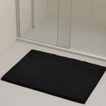Non-Slip Bathroom Mat With Polka Dots, 40 X 60 Cm, Super Absorbent, Soft, Noodle Pattern, Various Colors - Black - View 2