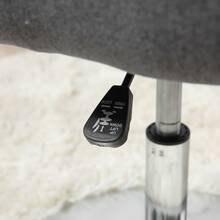 Work Stool, Swivel Chair, Height-Adjustable Office Chair, Linen-Look Leather, Steel, Polyester, Dark Grey, 57 X 57 X 77.5 - 87 Cm - Grey - View 8