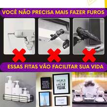 Combo 4 Fita Adesiva Mágica Dupla Face Extra Forte Transparente Gel Auto Colante Massa Acrílica 4,5MM - KIT1 FITA DUPLA FACE TRANSP. - Visão 4