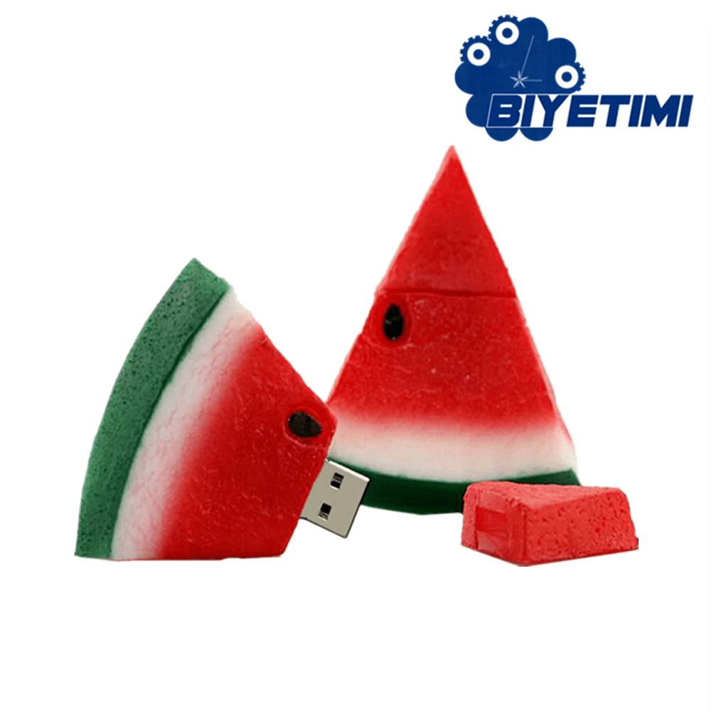 BIYETIMI 128GB Cartoon Fruit Shaped USB Flash Drive, Compatible With Phones And Computers. Also Available In 64GB 2.0 Interface USB Drive And 32GB Gift USB Drive. - Red - View 1