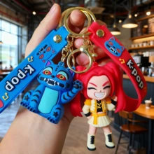 Kpop Demonn Hunters Girl Group Star Silicone Keychain, Cartoon Anime Cute Doll Pendant, Suitable For Birthday Gift, Party Reward, Back To School Season, Daily Friend Gift - Multicolor - View 9
